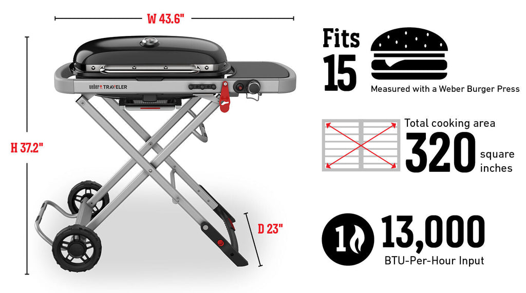 Lahmini®  Weber Traveler Portable Gas Grill